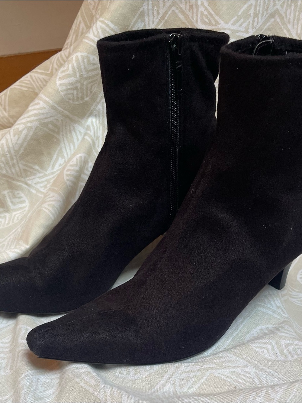 Women’s Black Suede Ankle Boots - Classic Side Zip